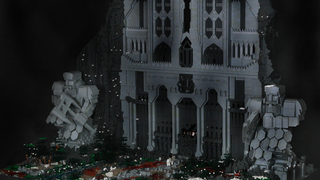 The Gates of Lonely Mountain Made From 55,000 LEGO Pieces